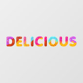 Donuts Cartoon Delicious Glazed Sprinkles Raamsticker (Vel)