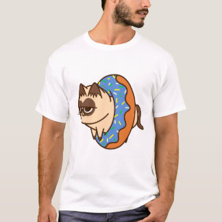 Donuts Cats blue T-shirt