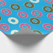 Donuts Colorful Doughnuts1st Birthday Party Theme Cadeaupapier (Hoek)