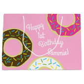 Donuts Colorful Doughnuts1st Birthday Party Theme Groot Cadeauzakje (Voorkant)