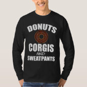 Donuts Corgis Sweatpants Dog T-shirt (Voorkant)