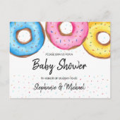 Donuts Couples Baby shower Invitation Briefkaart (Voorkant)