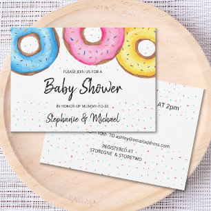 Donuts Couples Baby shower Invitation Kaart