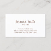 Donuts Cupcake Bakery Pastry Roos Gold Glitter Visitekaartje (Achterkant)