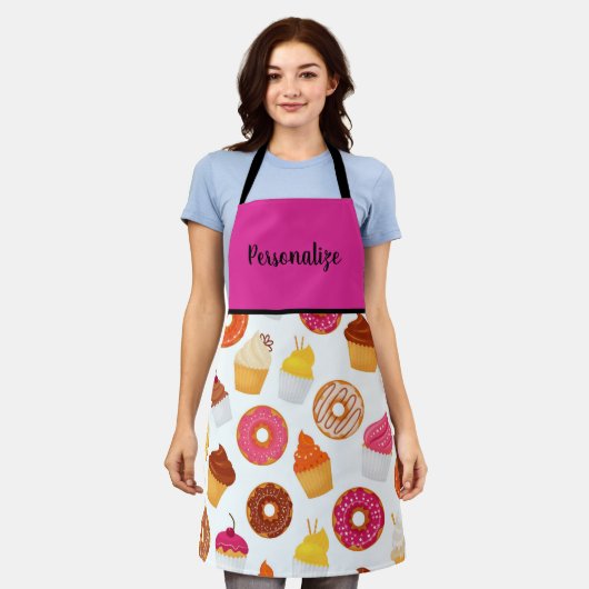 Donuts & Cupcakes Apron Schort (Gedragen)