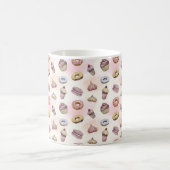 Donuts Cupcakes Cute Trendy Woodland Waterverf Koffiemok (Center)