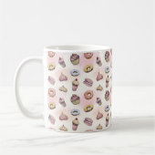 Donuts Cupcakes Cute Trendy Woodland Waterverf Koffiemok (Links)