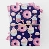 Donuts, cupcakes en macarons inpakpapier vel (In situ)