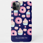 Donuts, cupcakes en macarons iPhone hoesje (Achterkant)