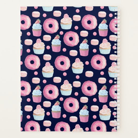 Donuts, cupcakes en macarons planner (Achterkant)