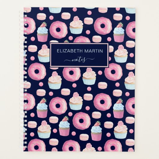 Donuts, cupcakes en macarons planner (Voorkant)