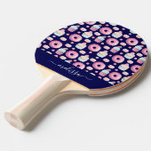 Donuts, cupcakes en macarons tafeltennisbatje (Voorkant Gekanteld)