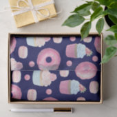 Donuts, cupcakes en macarons tissuepapier (Geschenk)