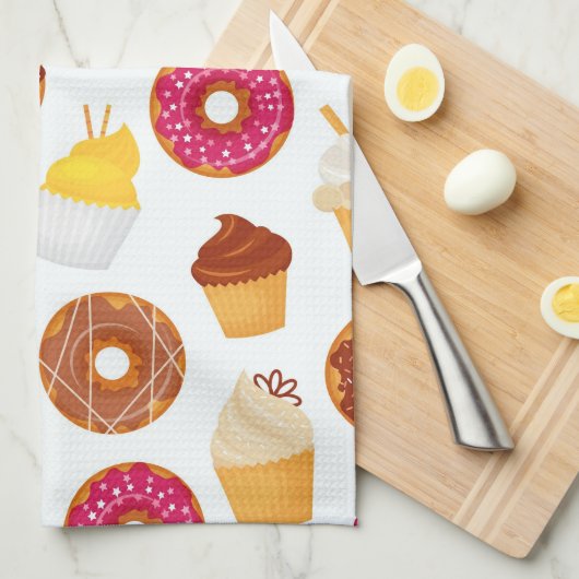 Donuts & Cupcakes  Theedoek (Quarter Fold)