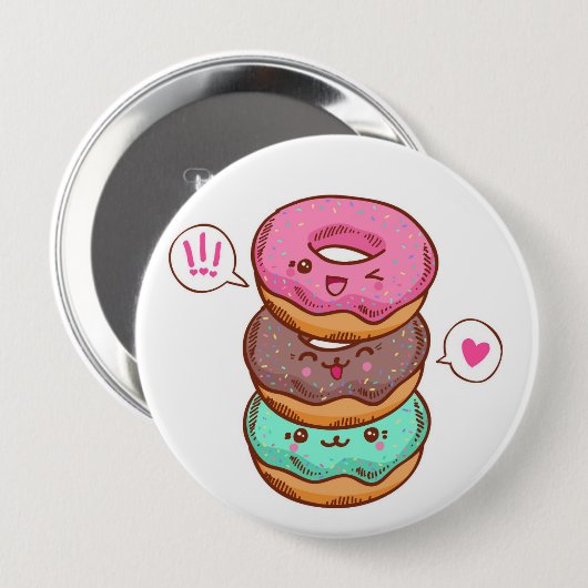 Donuts Custom Buttonnen Ronde Button 4,0 Cm (Voorkant /achterkant)
