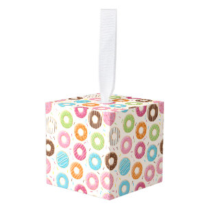 Donuts Custom Cube Ornament