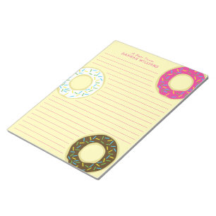 Donuts Cute Kind Personal Briefpapier Notepad Notitieblok