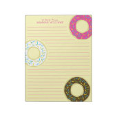 Donuts Cute Kind Personal Briefpapier Notitieblok (Linkerzijde)