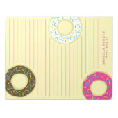 Donuts Cute Kind Personal Briefpapier Notitieblok (Voorkant)