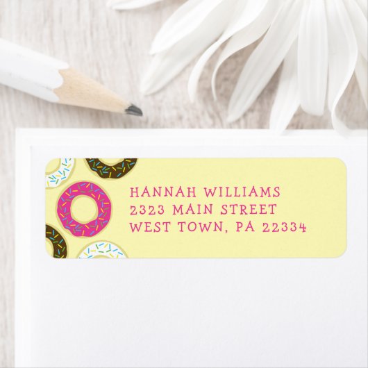 Donuts Cute Kind Return Address Label (Insitu)