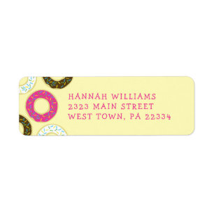 Donuts Cute Kind Return Address Label