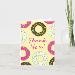 Donuts Cute Kinders Bedankt Briefpapier Doughnut Notitiekaartje