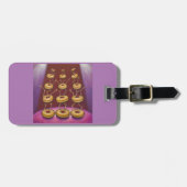 Donuts dansen grillige donut personages bagagelabel (Voorkant horizontaal)