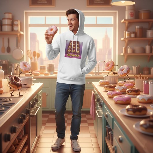 Donuts dansen grillige donut personages hoodie