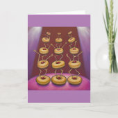 Donuts dansen grillige donut personages kaart (Voorkant)