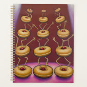 Donuts dansen grillige donut personages planner (Voorkant)