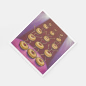 Donuts dansen grillige donut personages servet (Hoek)