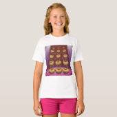 Donuts dansen grillige donut personages t-shirt (Voorkant volledig)