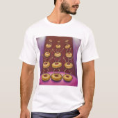 Donuts dansen grillige donut personages t-shirt (Voorkant)