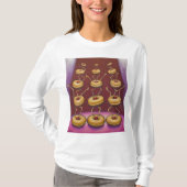 Donuts dansen grillige donut personages t-shirt (Voorkant)