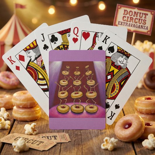 Donuts Dansende Whimsische Donutkarakters Pokerkaarten