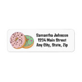 Donuts Design Return-adreslabel Etiket (Voorkant)