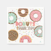 Donuts & Diamonds Bruiloftsborrel Servet (Voorkant)