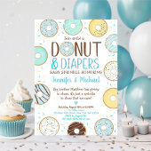 Donuts & Diapers Blue Donut Baby Sprinkle Kaart