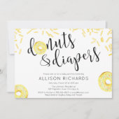 Donuts diapers genderneutraal gele baby sprinkhaan kaart (Voorkant)