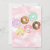 Donuts & diapers Roze Baby shower Kaart (Achterkant)