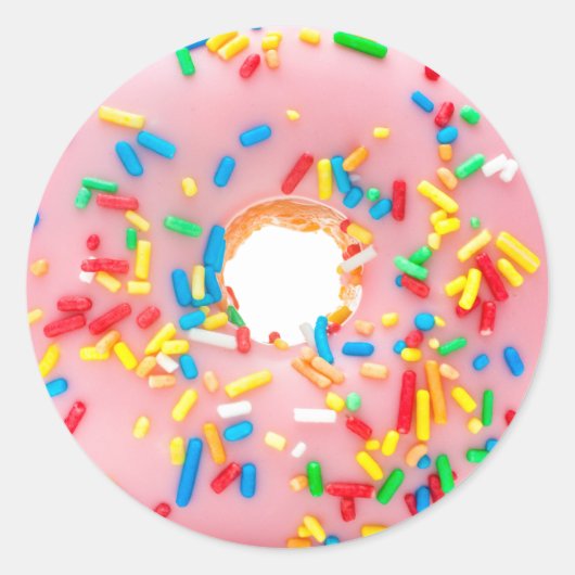 Donuts donuts ronde sticker (Voorkant)