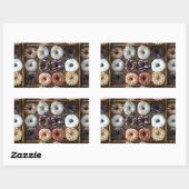 Donuts door de Dozen Foto Rechthoekige Sticker (Vel)