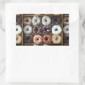 Donuts door de Dozen Foto Rechthoekige Sticker (Tas)