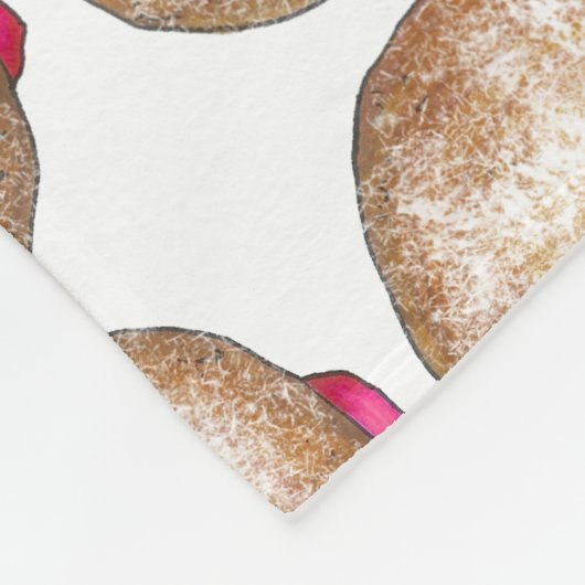 Donuts Doughdopts Hanukkah Sufganiyot Fleece Deken (Hoek)
