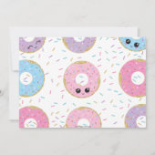 Donuts Doughnuts Sprinkles Birthday Party Foto Bedankkaart (Achterkant)