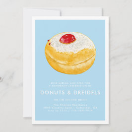 Donuts & Dreidels | Hanukkah-feestuitnodiging