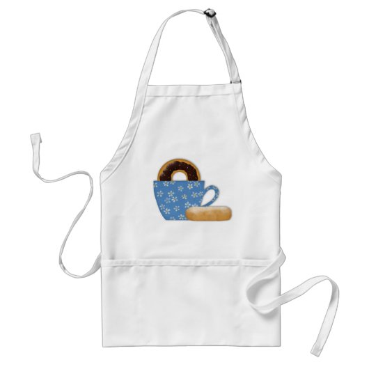 Donuts en Coffee Apron Standaard Schort (Voorkant)