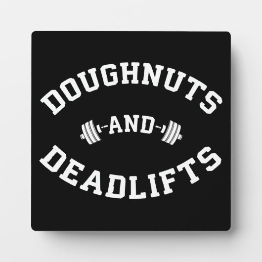 Donuts en Deadlifts - Funny Gym Workout Fotoplaat (Voorkant)