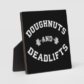 Donuts en Deadlifts - Funny Gym Workout Fotoplaat (Voorkant)