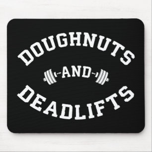 Donuts en Deadlifts - Funny Gym Workout Muismat